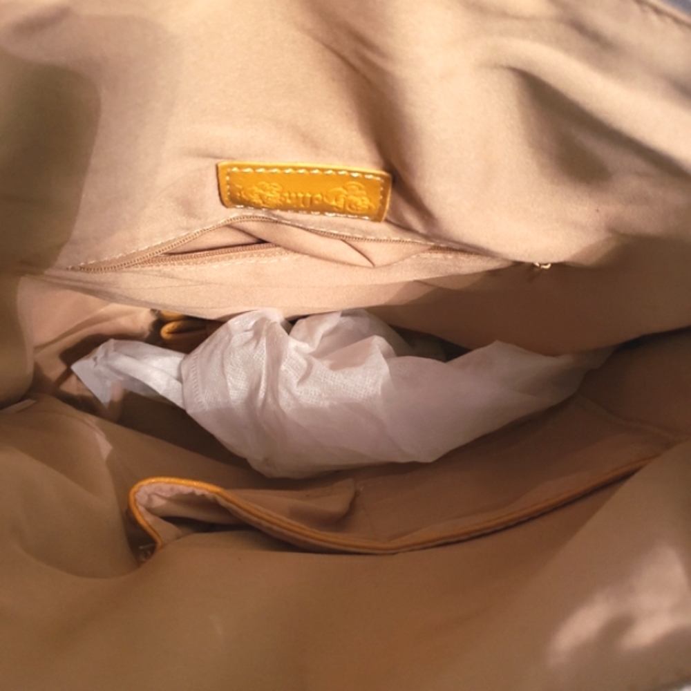 Bella Tote large Capacity Bag Silver & muster yellow - Picture 5 of 8